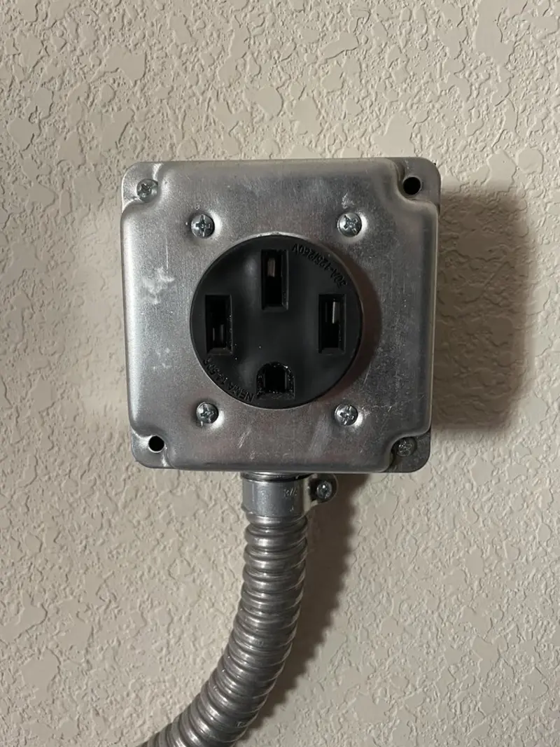 NEMA 14-50 outlet installed for Smart Home Electrical in Harrison